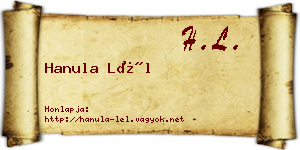 Hanula Lél névjegykártya